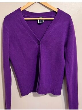 Purple Lambswool Sweater - Soft Knit